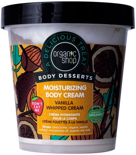 Organic Shop Crema Corporal Hidratante Crema Batida de Vainilla 450 ml