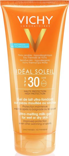 Vichy Ultra-melting gel SPF30 to be applied on dry or wet skin