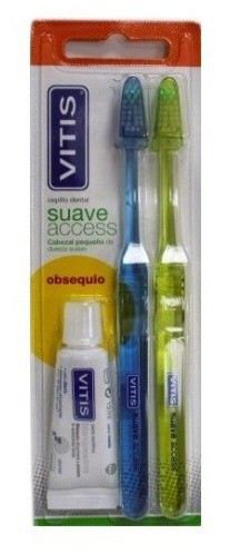 Vitis Double Set Den Access Soft Toothbrush + Toothpaste