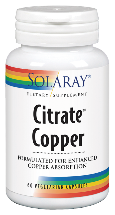 Solaray Copper Citrate 2 mg 60 Vegetable Capsules