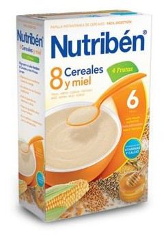 Nutrib&eacute;n 8 cereals and honey fruits 600 gr