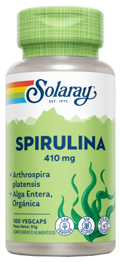 Solaray Spirulina 410 mg 100 Capsules