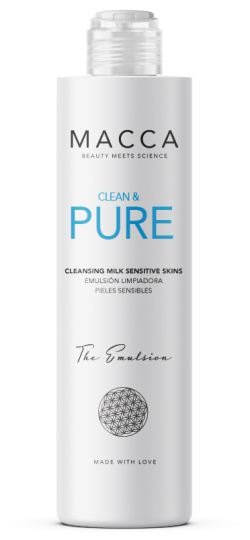 Macca Leche limpiadora pieles sensibles clean & pure 200 ml