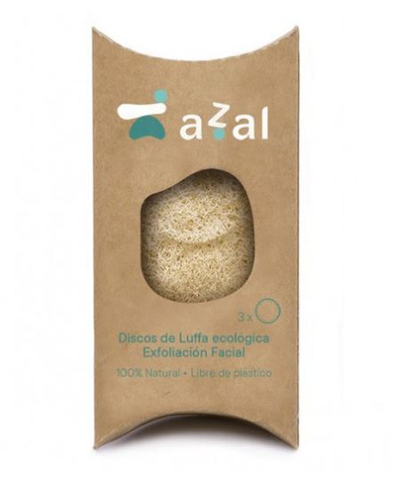 Discos para peeling facial luffa ecol&oacute;gica 3 unidades