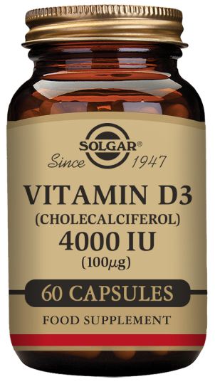Vitamina D3 UI 100 mcg C&aacute;psulas Vegetales